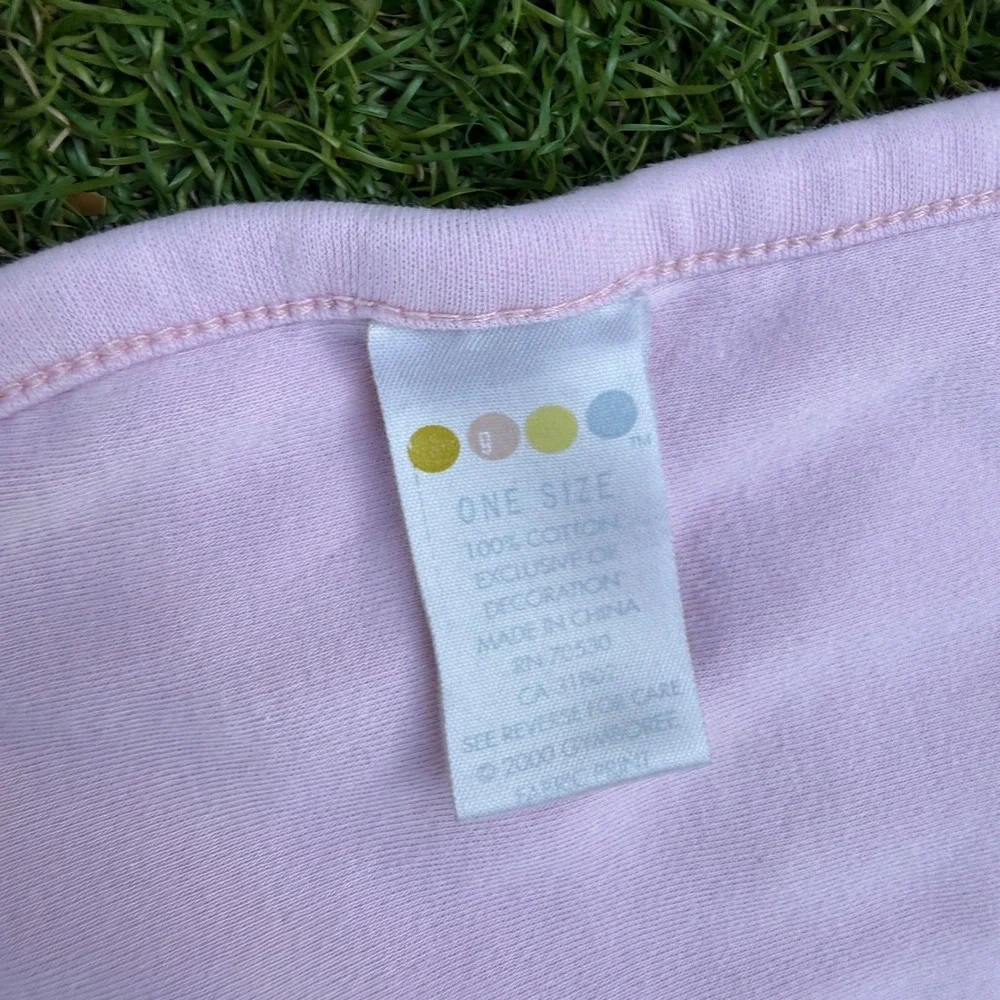 Vintage Gymboree Pretty in Pink Baby Blanket White pink Purple Flowers 2001